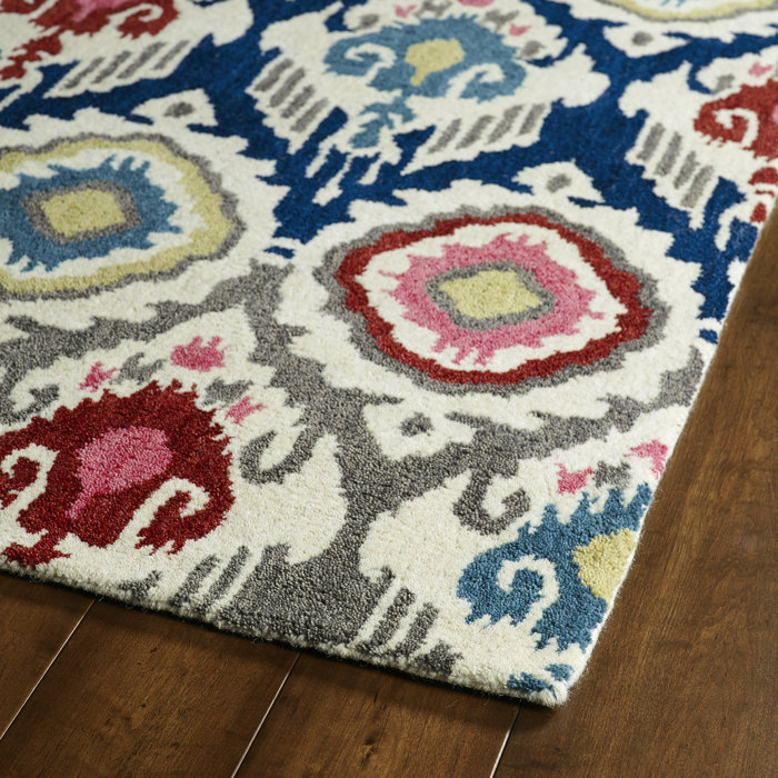Charlton Home® Anns Handmade Hand Tufted Wool Multi Rug & Reviews Wayfair